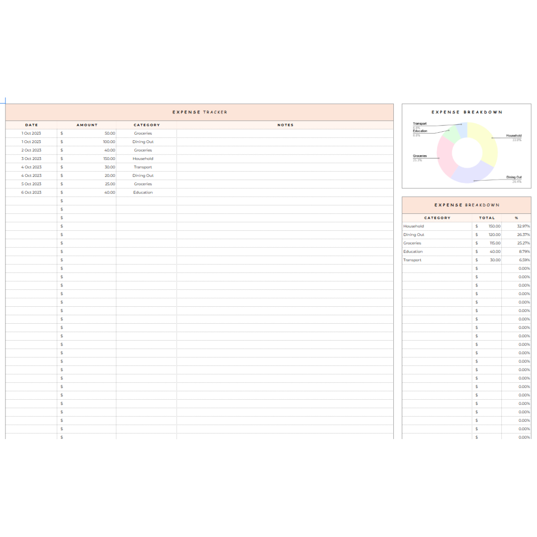 Easy to use expense tracker